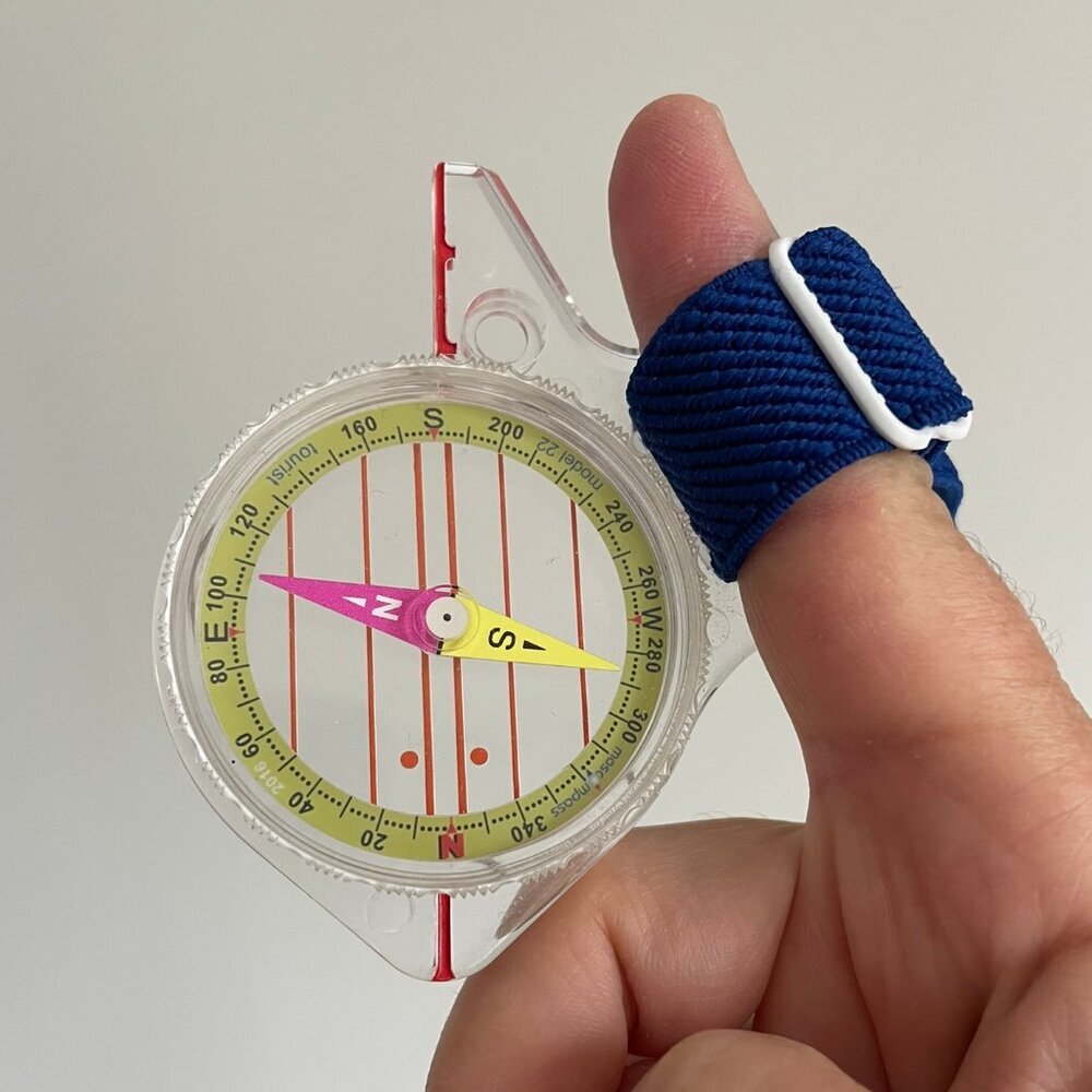 ORIENTEERING Compass Running Map Tourist Model 22 Finger Attachment 5' Diameter